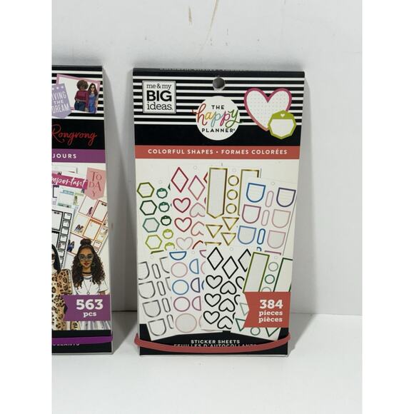 2 The Happy Planner (Everyday Hobby Lobby Edition/889 PCs + Colorful Shapes New - Picture 3 of 7